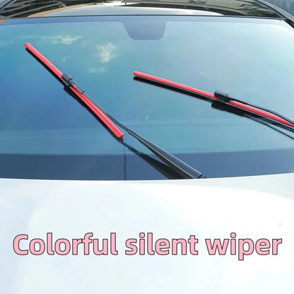 Colorful Boneless Silent Windshield Wipers - Stylish and Clear Vision