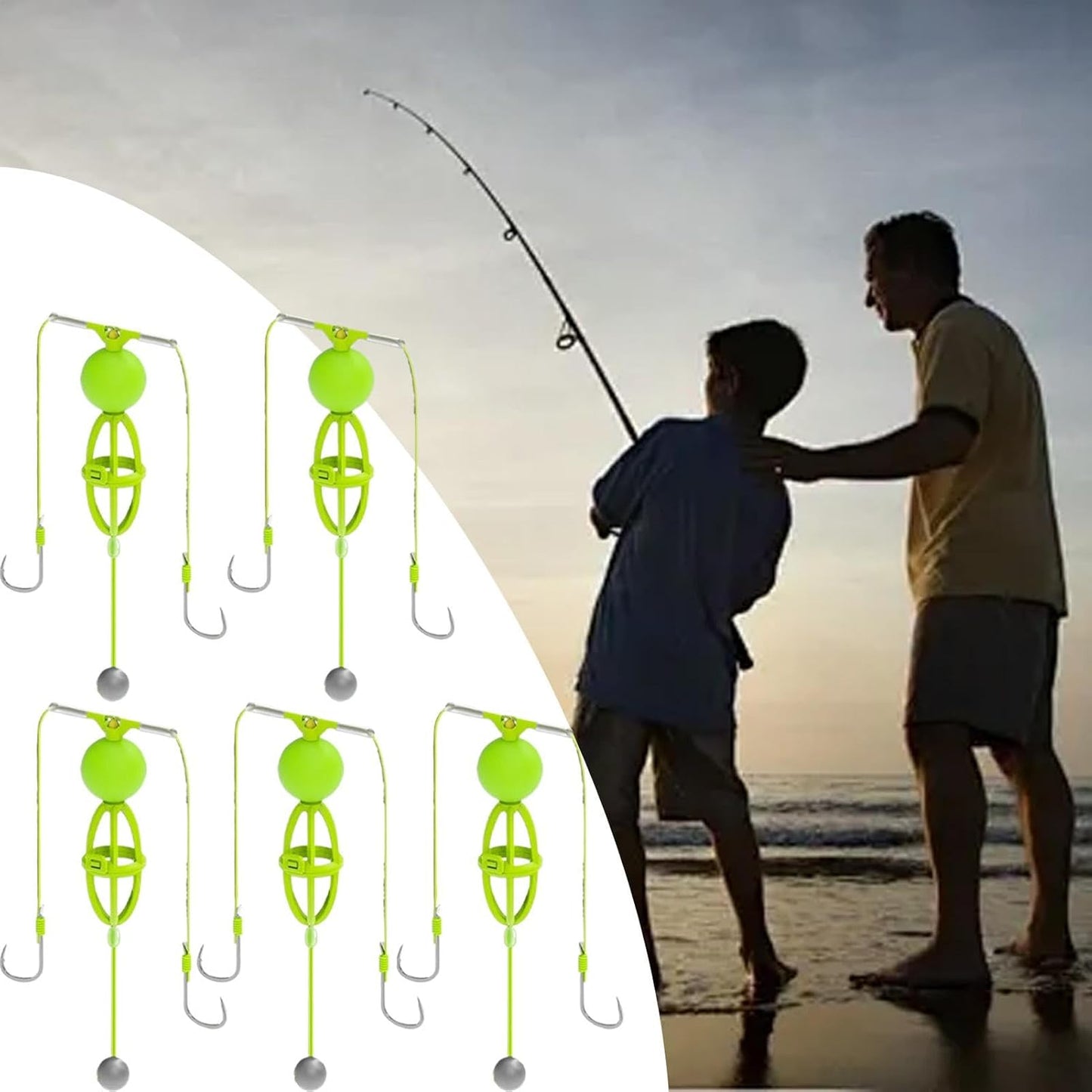 Double Hook Bait Cage Reverse Bottom Double Hook
