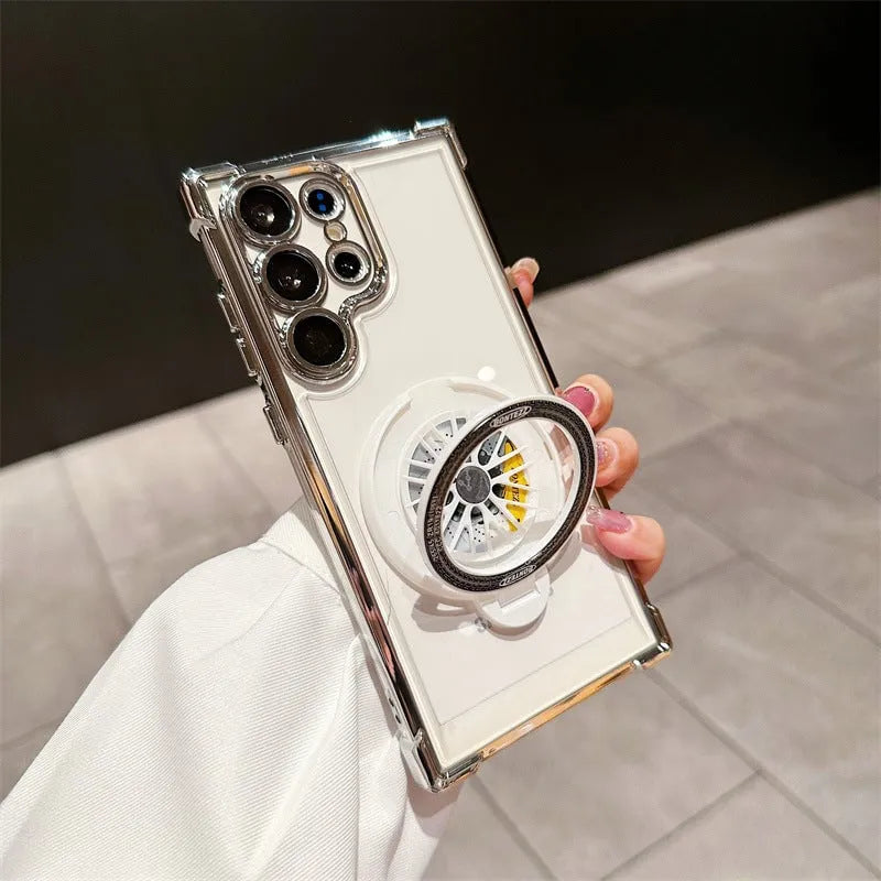 Suitable for Samsung Galaxy Electroplating Gyroscope Phone Case