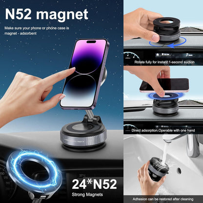 Vacuum Magnetic Foldable Telescopic Suction Cup Mobile Phone Holder