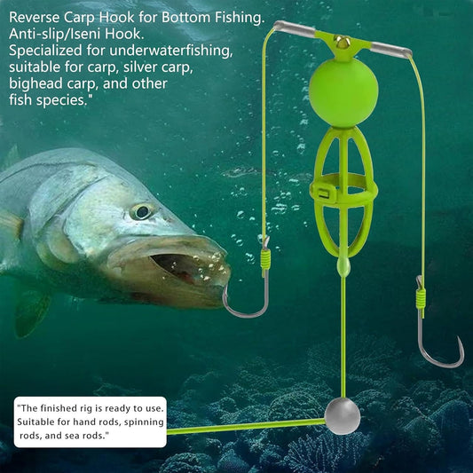 Double Hook Bait Cage Reverse Bottom Double Hook