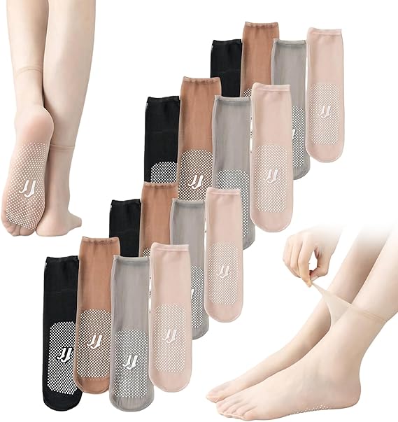 💞Non-slip And Invisible Crystal Silk Socks
