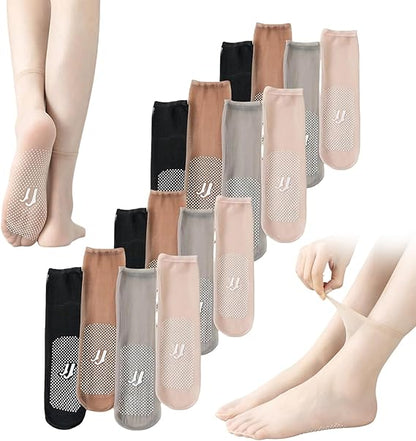 💞Non-slip And Invisible Crystal Silk Socks