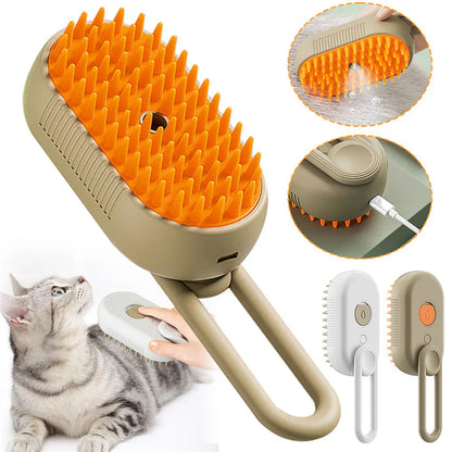 3-in-1 Electric Steam Spray Brush for Cats and Dogs