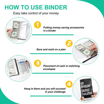 🔥✨Special Price💥🔥100 Days Money Saving Challenge Coin Envelope BudgetStorage Book💵