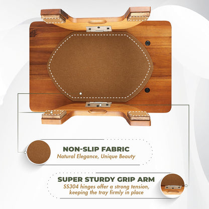 3 in 1 Sofa Armrest Tray with 360° Rotating Phone and Cup Holder