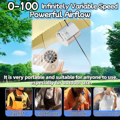 2025 Upgraded Version Small Portable Mini Fan, 0-100 Speed Adjustment