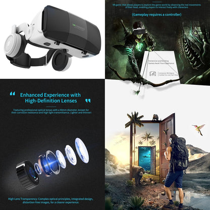 3D VR Glasses Virtual Reality Headset with Earphones