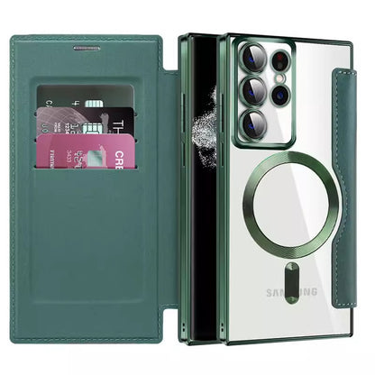 2025 New Personalized Leather Texture Flip Phone Case for Samsung