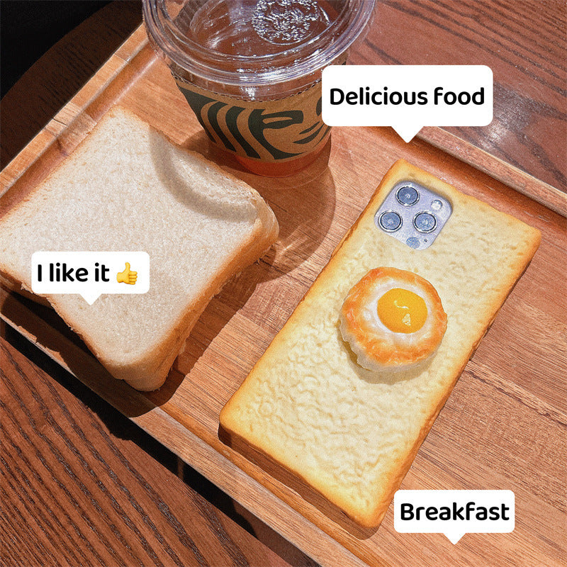 Suitable for iPhone 14/15/16 Creative Toast Phone Case