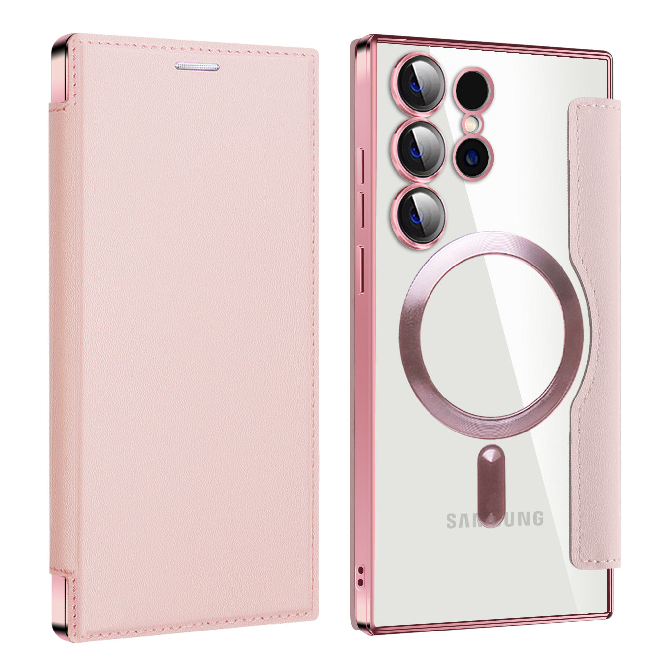 2025 New Personalized Leather Texture Flip Phone Case for Samsung