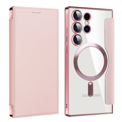 2025 New Personalized Leather Texture Flip Phone Case for Samsung