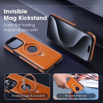 Suitable for iPhone 14/15/16 Series Luxury Magnetic Leather Phone Case