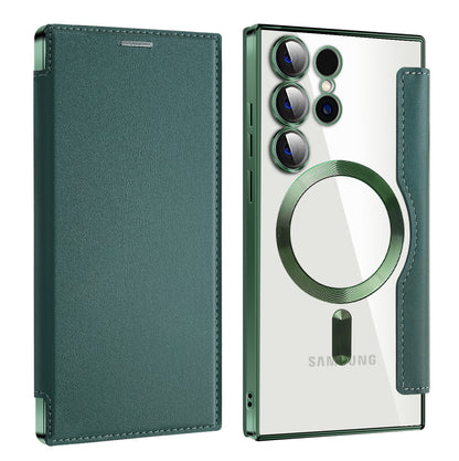 2025 New Personalized Leather Texture Flip Phone Case for Samsung