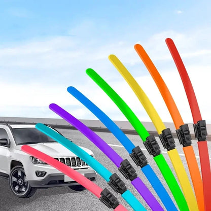 Colorful Boneless Silent Windshield Wipers - Stylish and Clear Vision
