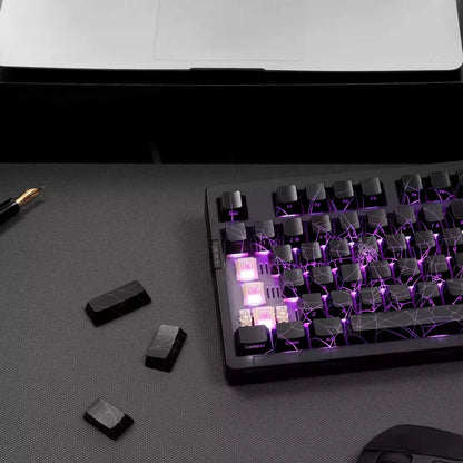 990 Spider Pattern Engraved Mechanical Game Keyboard