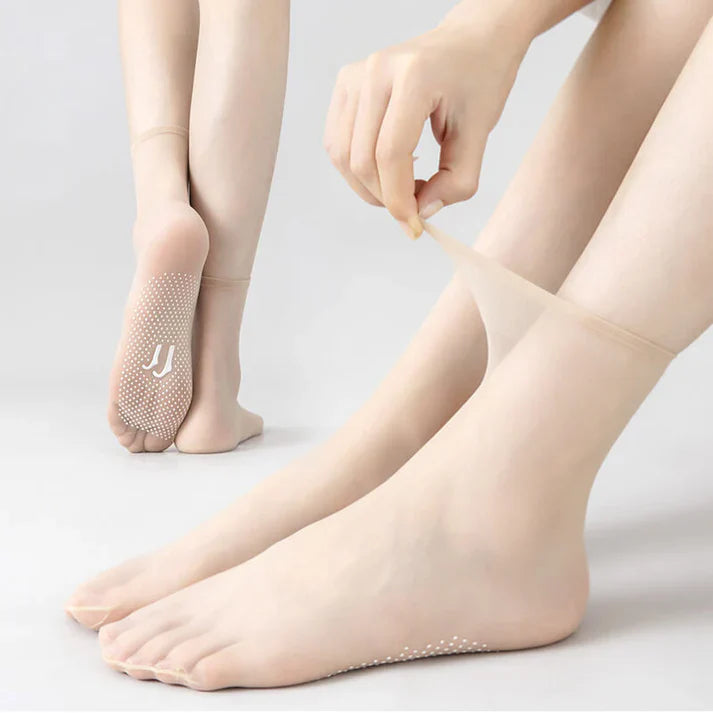 💞Non-slip And Invisible Crystal Silk Socks