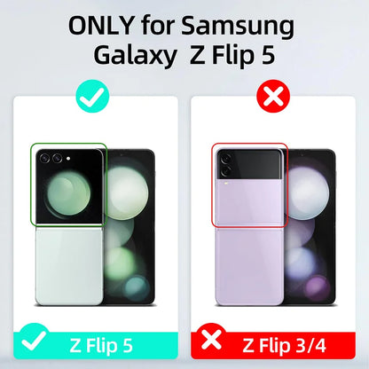 Suitable For Samsung Z Flip6/5/4/3 MagSafe Magnetic Transparent Ring Airbag Phone Case
