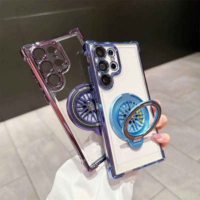 Suitable for Samsung Galaxy Electroplating Gyroscope Phone Case