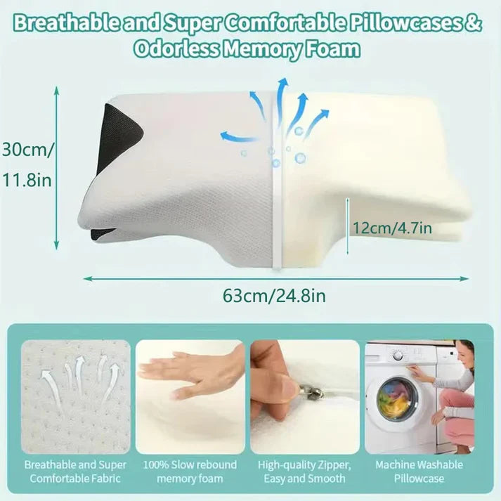 Ergonomic Memory Foam Neck Pillow