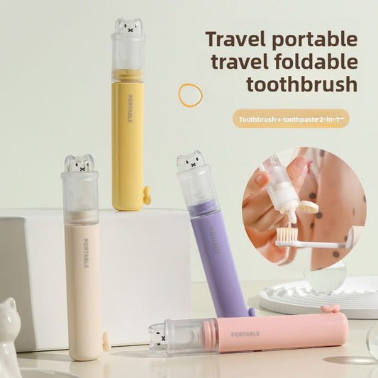 2 in 1 Travel Folding Toothbrush