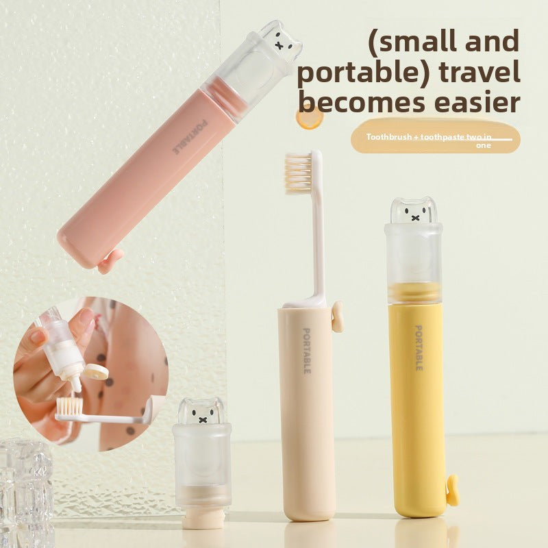 2 in 1 Travel Folding Toothbrush