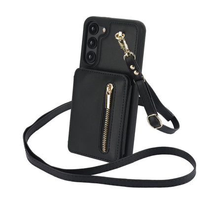Luxury Cross Body Zipper Card Wallet Samsung Case