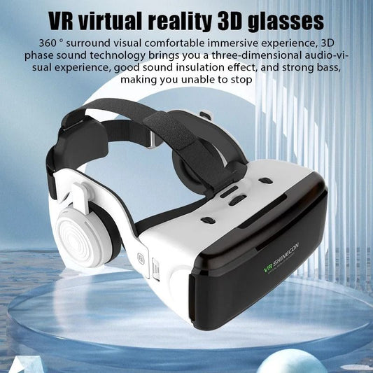 3D VR Glasses Virtual Reality Headset with Earphones